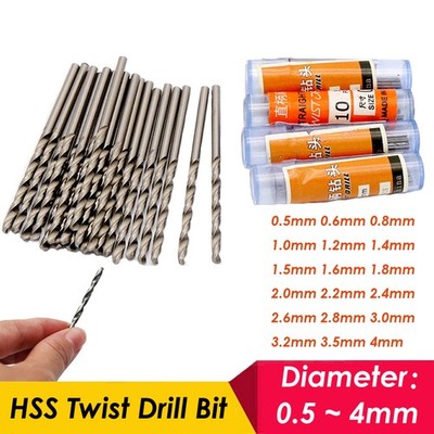 HSS Twist Drill Bit 0.5mm-4mm For Metal Stainless Steel Wood Spiral Drills Tool