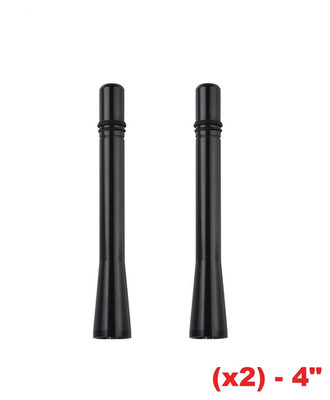 4'' 2-pack Short Black AM/FM/XM/CB Mast Antennas for Honda Goldwing GL1800 01-18