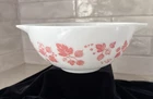 Vintage Pyrex 443 Cinderella Mixing Bowl 2.5 Qt Gooseberry White Pink
