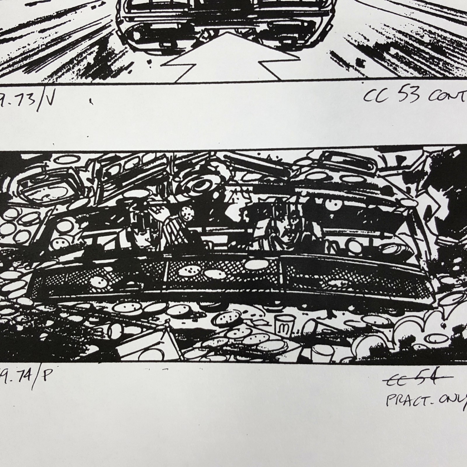 Image 11 of The Fifth Element - Production Used Storyboard, Cab Chase 169-170 , COA