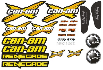 Aufkleberset Can-am Renegade Farbe gelb