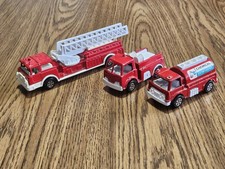TOOTSIE TOY FIRE TRUCKS ENGINE CO 24 ,CHEMICAL EXTINGUISHER  HOSE TRUCK