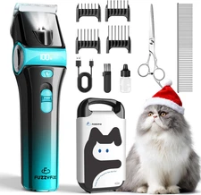 Cat Clippers for Grooming with 5-In-1 Blade, Cat Grooming Kit Cordless Rechargea