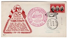 #703 Yorktown 1931 FDC - Unofficial U/O Unionville CT WSE Dyer