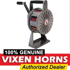 BASE MOUNT LOUD HAND CRANK MANUAL OPERATED AIR RAID ALARM METAL PORTABLE SIREN