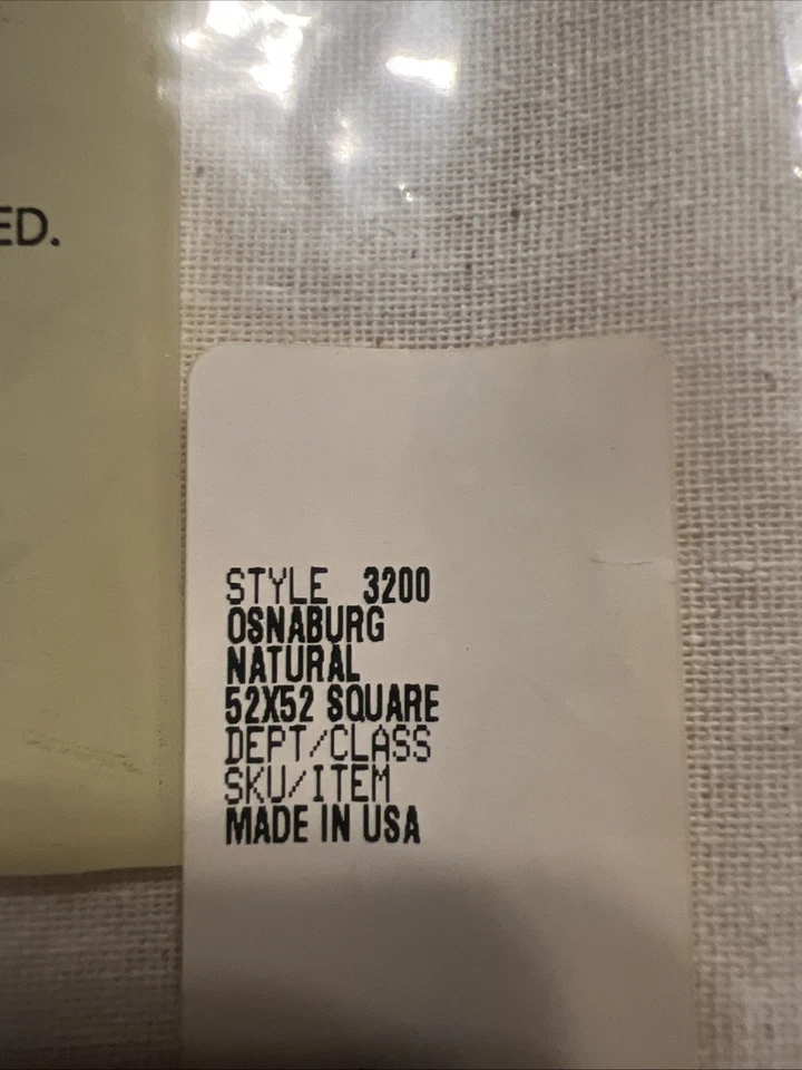 Vintage Furio Contemporary Bone Satin Stripe Fabric Tablecloth Oblong 60" x 104” - Image 3 of 4