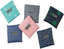 Cloth Tote Bags, Reusable, Foldable, Recycle for Shopping, Fits in Pocket, Eco F