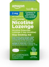 Mini Nicotine Polacrilex Lozenge, 2 mg Nicotine, Stop Smoking Aid, Mint Flavo...