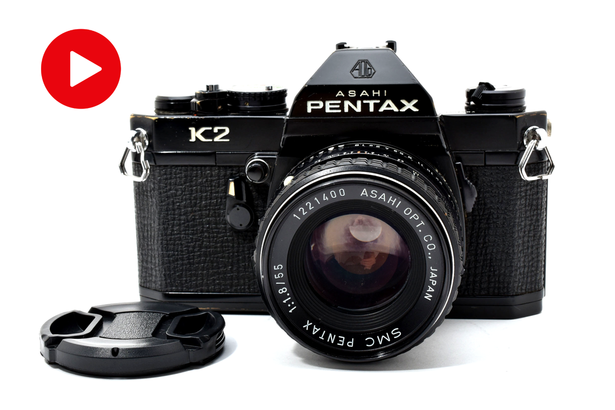 Pentax K2 Flagship Blakc 35mm SLR Camera SMC 55mm f/1.8 Lens From