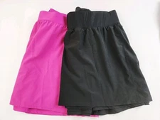 2 Crane Womens XL Black & Pink Skorts Shorts Skirt Activewear New w/o Tags