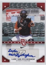 2015 Leaf Perfect Game National Showcase Red 3/5 Luke Van Rycheghem Auto 1i9
