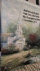 Thomas Kinkade Chapel Bridge & Trees Fiber Optic Light Up Tapestry Wall Hanging