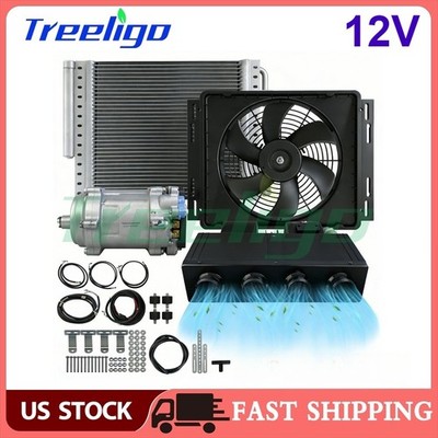 12V Electric Cooling Under Dash Universal Air Conditioner DC Auto Car A/C