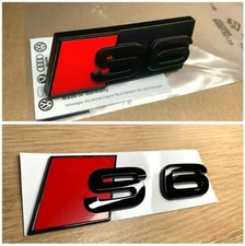 For Audi S6 Hood Grille Rear Emblem Front Trunk Badge Sticker Decal Glossy Black For Audi S6 Hood Grille Rear Emblem Front Trunk Badge Sticker Decal Glossy Black