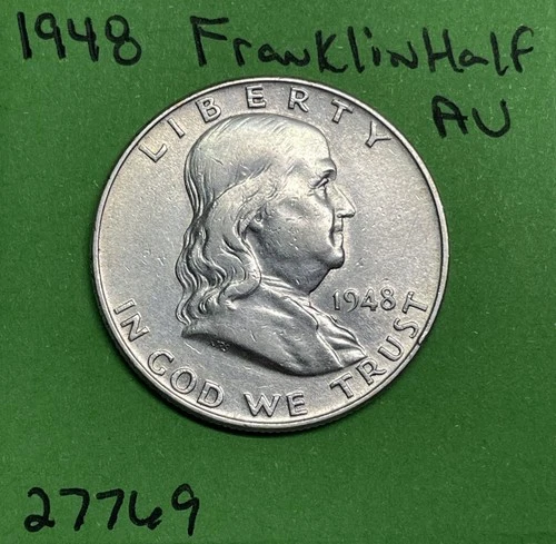 1948-P Franklin Half Dollar 50c AU About Uncirculated US Coin