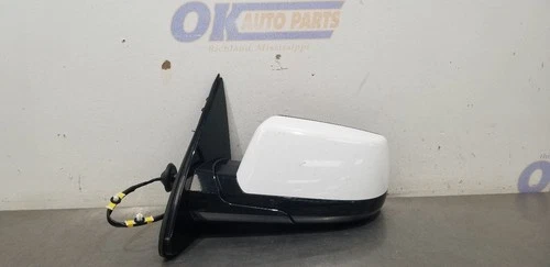 19 CHEVY SUBURBAN 1500 POWER EXTERIOR SIDE VIEW MIRROR LEFT DRIVER WHITE