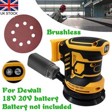 Brushless Orbital Sander 5" Dust Bag Discs Machine For Dewalt 18V 20V Battery UK