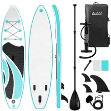 SUDOO 10' Inflatable Stand Up Paddle Board 6'' Thick Blow Up SUP Surfboard