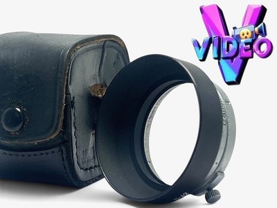 [N MINT w/ Leather Case] Canon Metal Lens Hood for 50mm f1.8 LTM S-42 From JAPAN