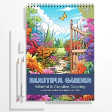 Adult Coloring Books Spiral Bound Page One Sided Design Gifts Arts and Crafts wi