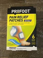 PRoFOOT Relief Patches~Designed For Feet & Heels~6 Patches In 2 Shapes~New