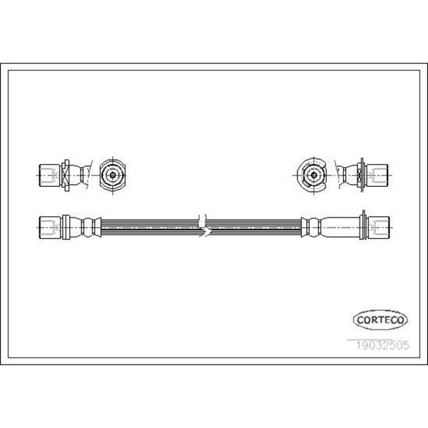 Corteco Bremsschlauch Vorderachse Passend FüR Toyota 4 Hiace Hilux | 19032505-image