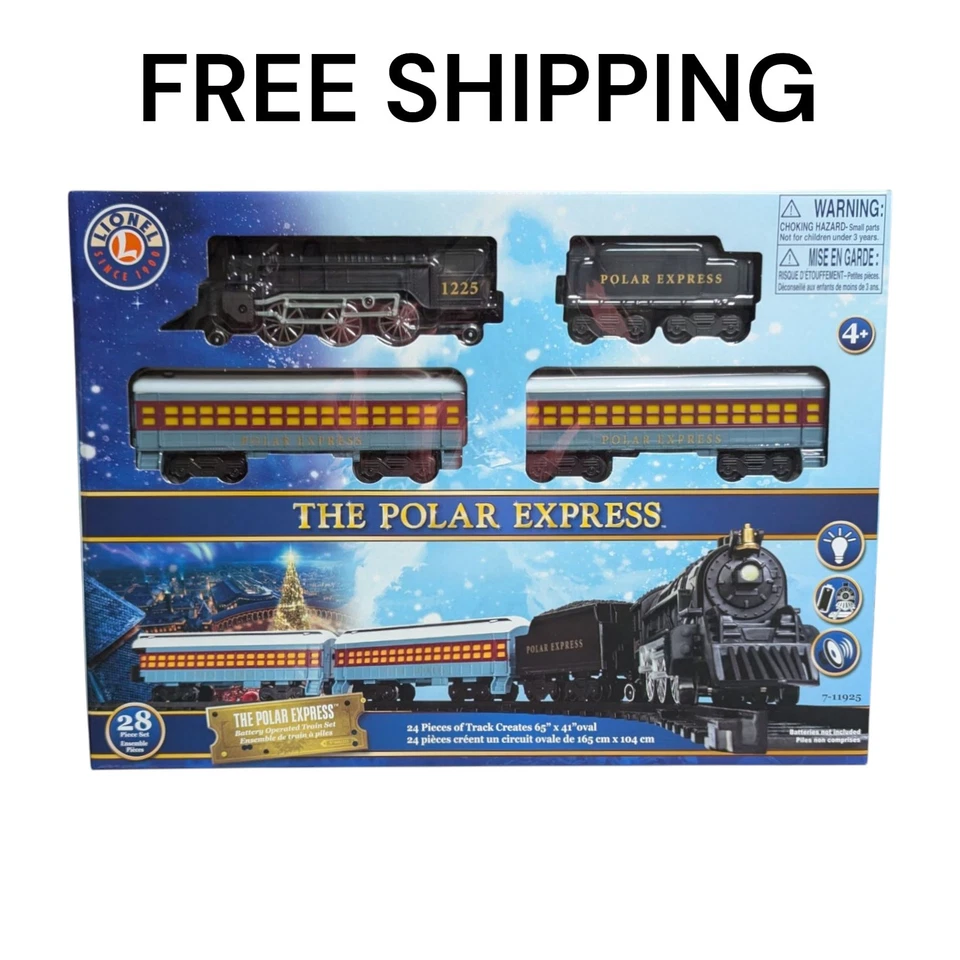 Lionel The Polar Express Train Set 28 Piece 65" Oval 71-1925-200 Battery Powered - Image 2 of 4