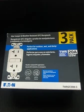 Eaton twrgf20w-3 slim tamper/weather resistant GFCI receptacle
