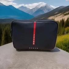 PRADA BEAUTY LUNA ROSSA OCEAN MENS LUXURY TRAVEL SIZE POUCH TOILETRY BAG NEW