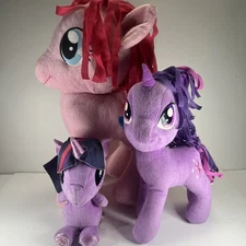 My Little Pony Plush Lot Of 3 Twilight Sparkle And Pinky Pie