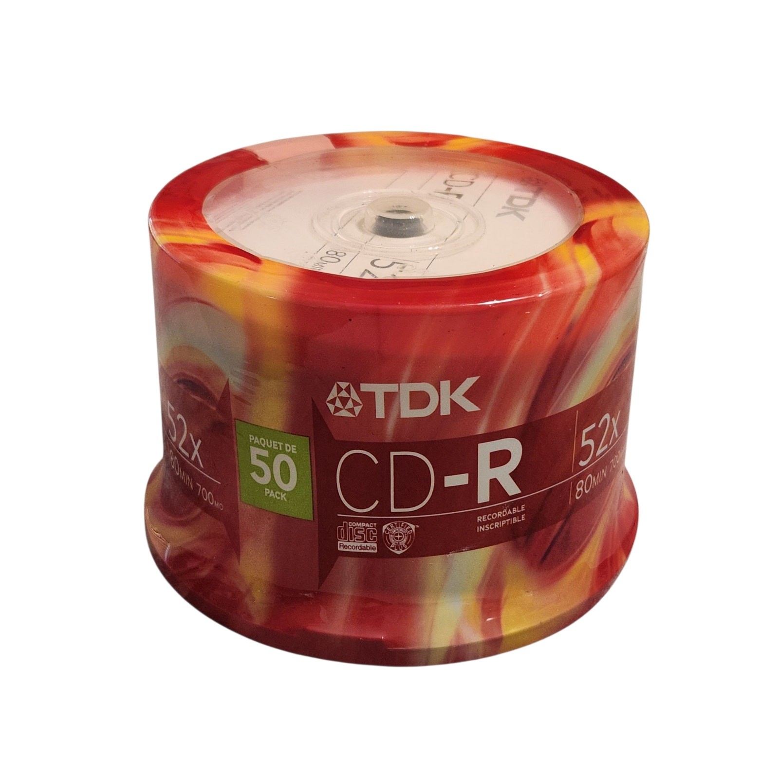 TDK CD-R Data Music 80 Minute 700 MB 52 x 50-Pack Spindle