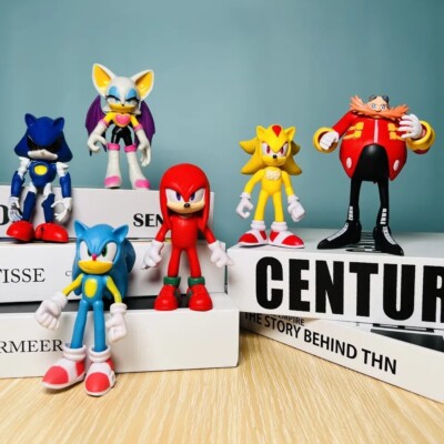 Figuren Sonic der Igel Lot 6 Statuetten Kinder Spielzeug 10 cm