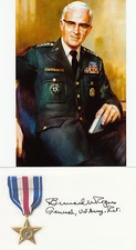 Four Star General Bernard Rogers DSC, Silver Star, Vietnam SIGNED 3x5 CARD