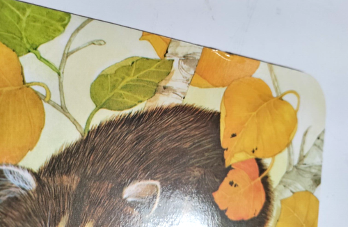 Vintage 1980's Message Board Notes N Reminders 15.5"x10.5" Racoon Art Decor - Picture 3 of 7
