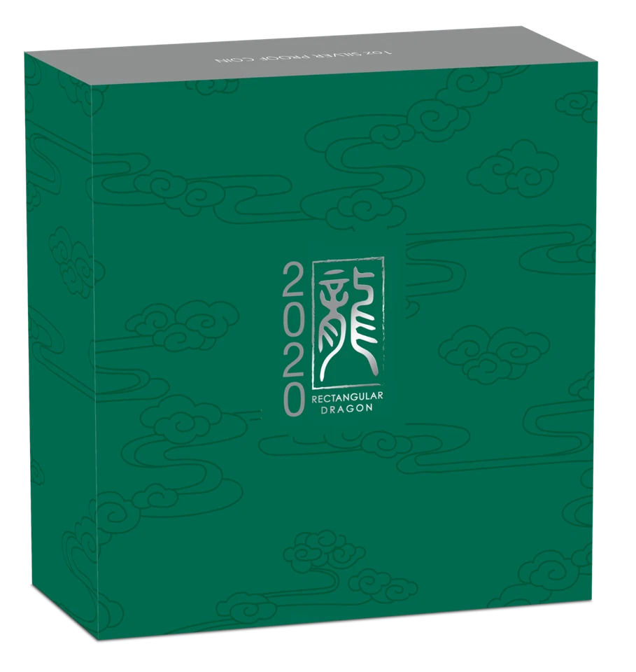 2020 DRAGON 1oz SILVER PROOF RECTANGULAR COIN AUSTRALIA 3,888 MINTAGE ONLY - Image 3 of 4