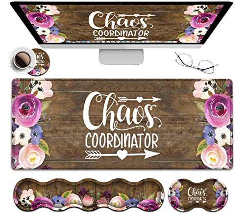 Large Gaming Mouse Pad Set with Keyboard & Mouse Wrist Rest Support-image