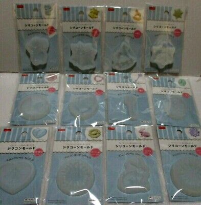 Japanese Handcraft Tool  Silicone Mold MIX dome rabbit snow heart star  DAISO 