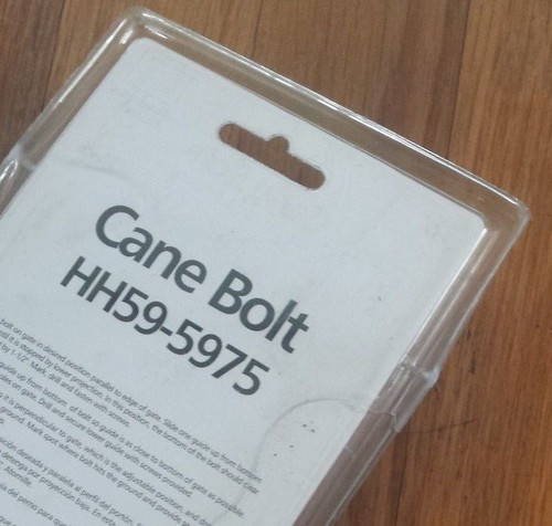 Hardware House Cane Bolt HH59-5975 Black 18" New - Picture 3 of 3