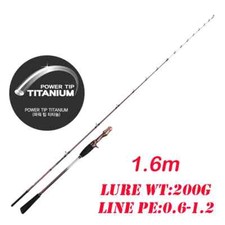 Cuttlefish Fishing Super Light 160cm Casting Tianium Tip Action PE Fishing Rod
