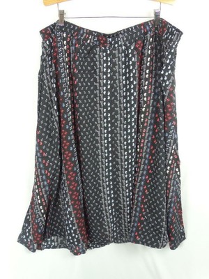 Woman Within Women S Skirt Plus Size 2x 26 28 Black Paisley