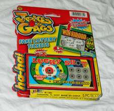 Lot of 10 Phony Fake All Winning Scratch Off Lottery Tickets Joke Prank Gag