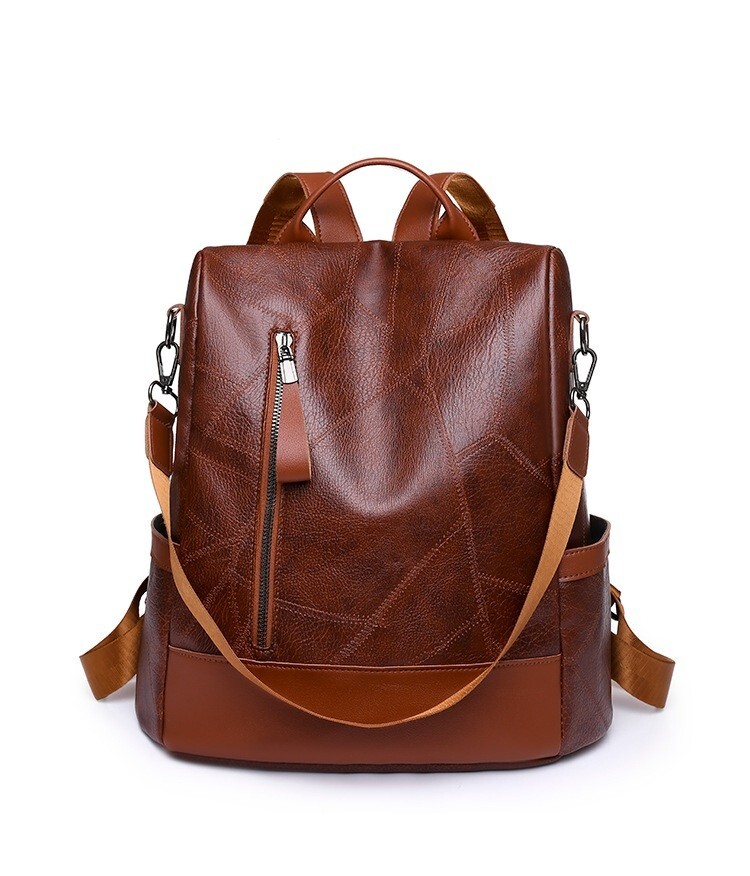 Women's Ladies Leather Backpack Anti-theft Rucksack Girl's Travel Shoulder Bag