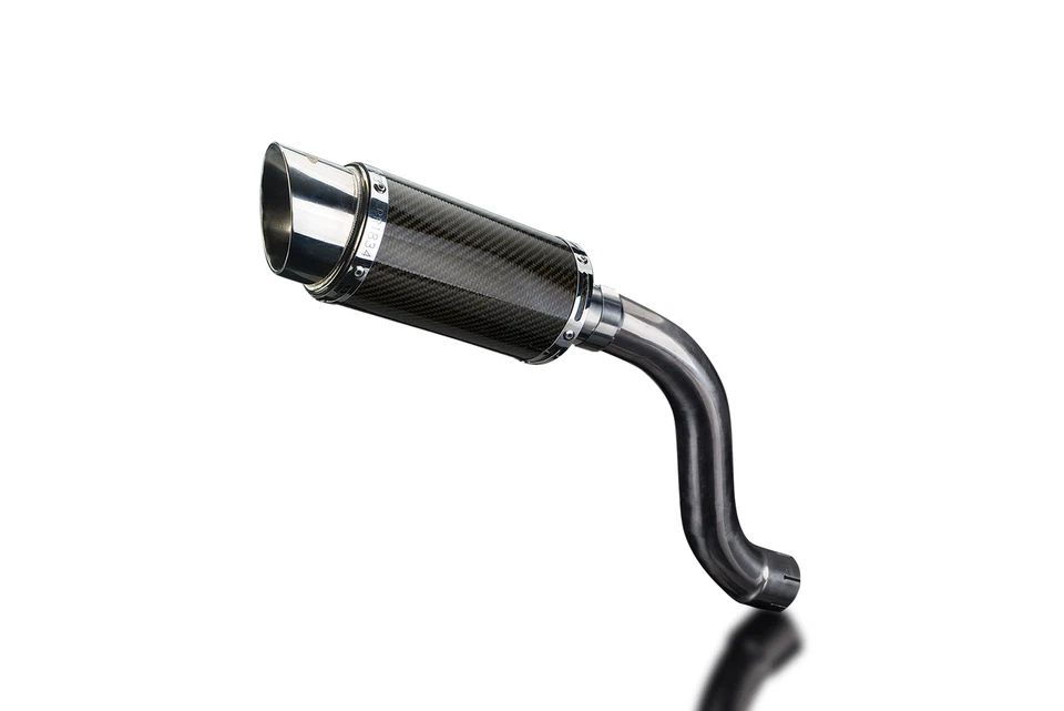 Triumph Daytona 955i 2001-2006 Kit de silenciador de escape de carbono redondo de 8" sin cordones Foto 4 de 4