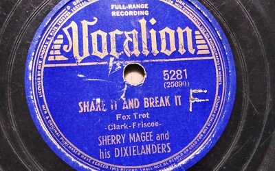 Sherry Magee 78rpm Single 10-inch Vocalion Records #5281 Shake It and Break It