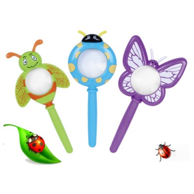 Cartoon Insect Shape Magnifying Glass Kids Educational Toys Magnifier Learning 