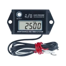 Digital Hour Meter Tachometer Maintenance Reminder Recall at Maximum...