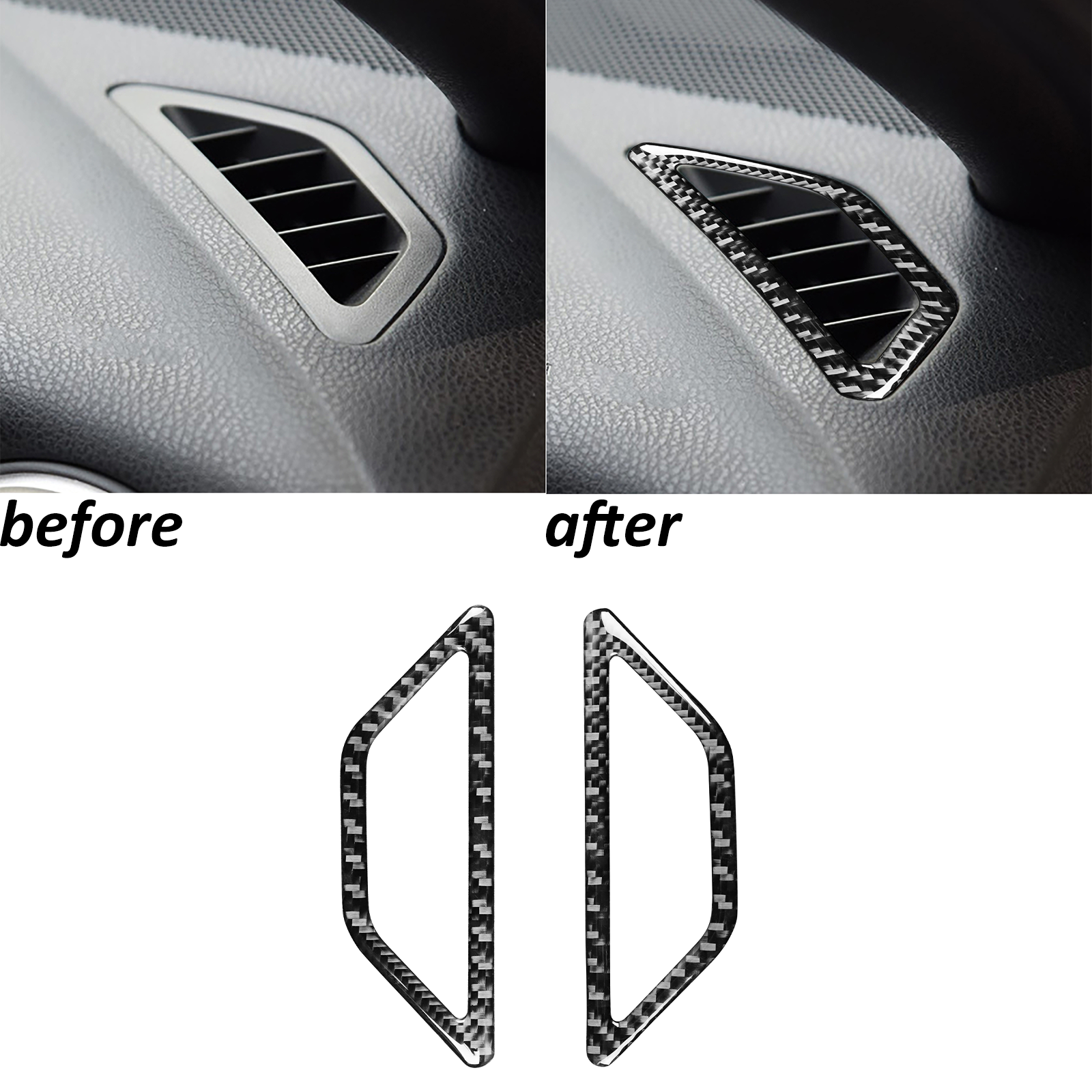 Real Carbon Fiber Dashboard Air Vent Panel Trim for Subaru BRZ 86 2017-19 Models