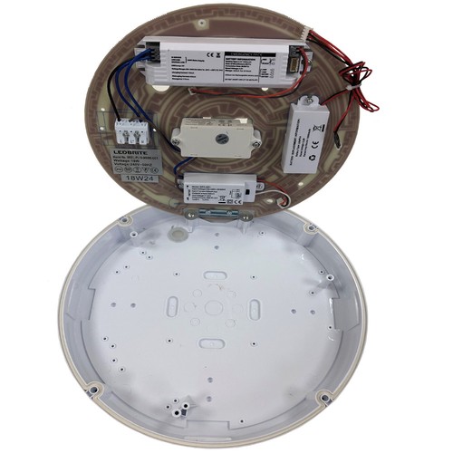 LED 2D Bulkhead Light 12 W IP65 CCT Ceiling / Wall Light Opal 5yr Warranty - Afbeelding 5 van 9