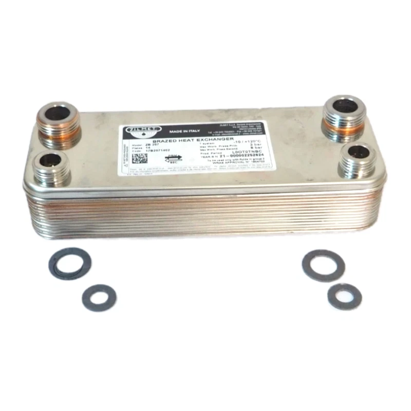HEAT EXCHANGER 14 P THREADED ZILMET VAILLANT 064946 VCW 182 240 242 WITH  GASKETS | eBay
