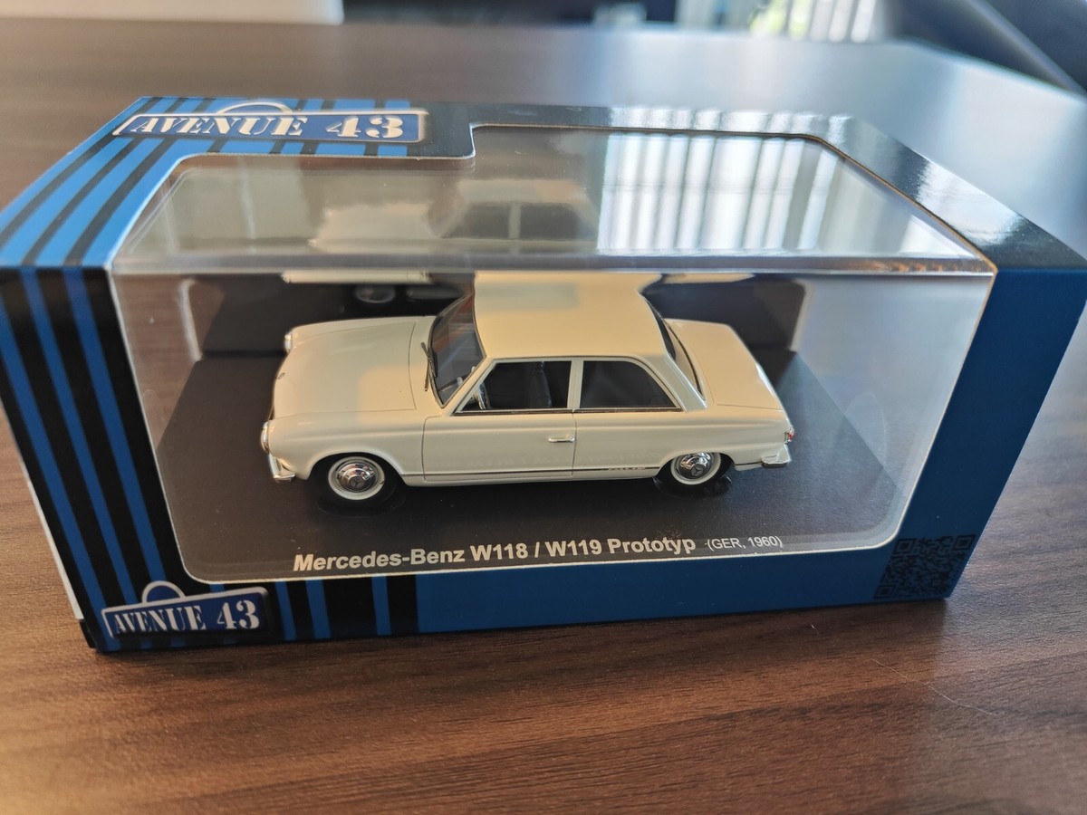 Miniature Avenue43 – Mercedes W118 Prototype Blanc 1960 – Échelle 1/43 – Résine – Précommande